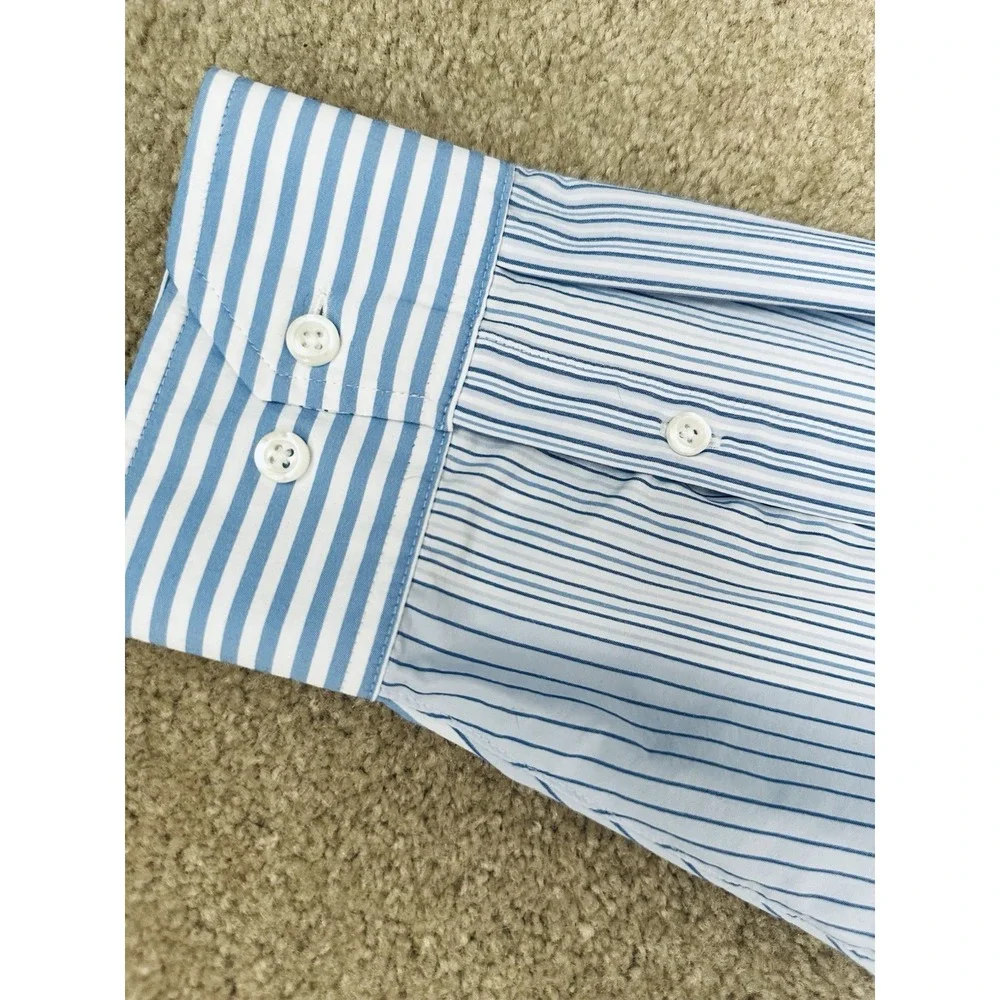 Tommy Bahama Shirt Mens Large Blue‎ Siesta Key Performance Marlin Stretch